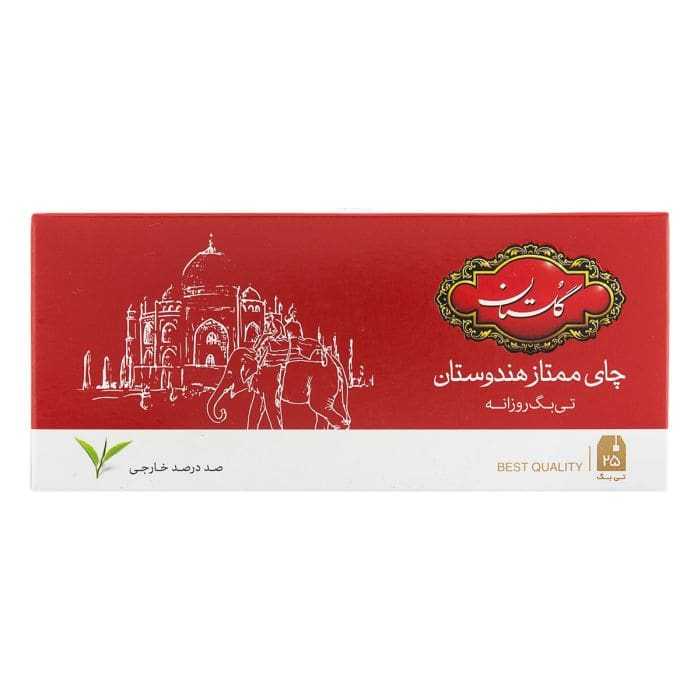چای کیسهای خارجه قرمز گلستان 25 عددی چای کیسهای خارجه قرمز گلستان 25 عددی