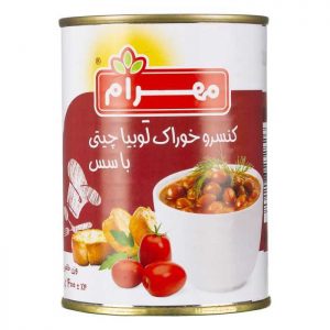 کنسرو خوراک لوبیا چیتی با سس مهرام 400 گرمی