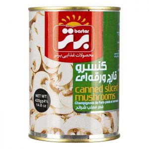 کنسرو قارچ ورقه ای برتر 420 گرمی