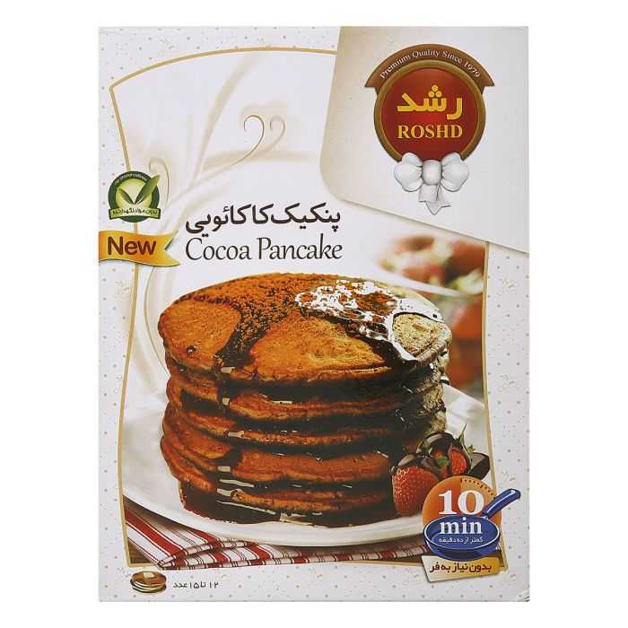 پودر پنکیک کاکائویی رشد 250 گرمی پودر پنکیک کاکائویی رشد 250 گرمی