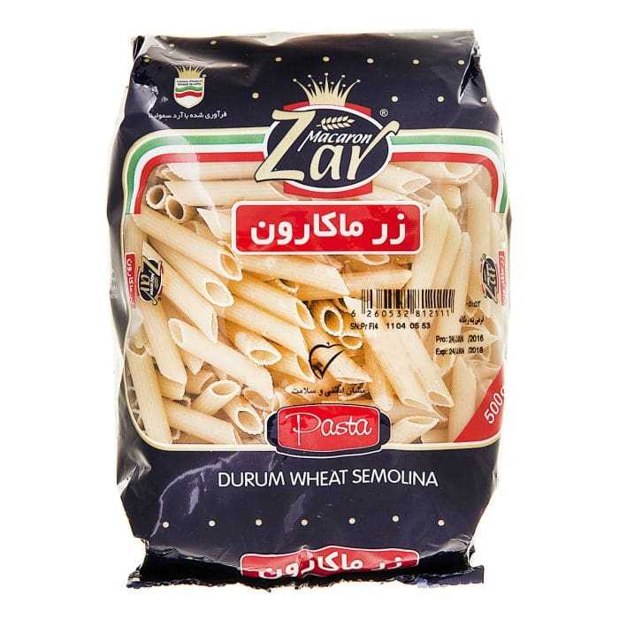 ماکارونی پنه ریگاته زرماکارون 500 گرمی ماکارونی پنه ریگاته زرماکارون 500 گرمی