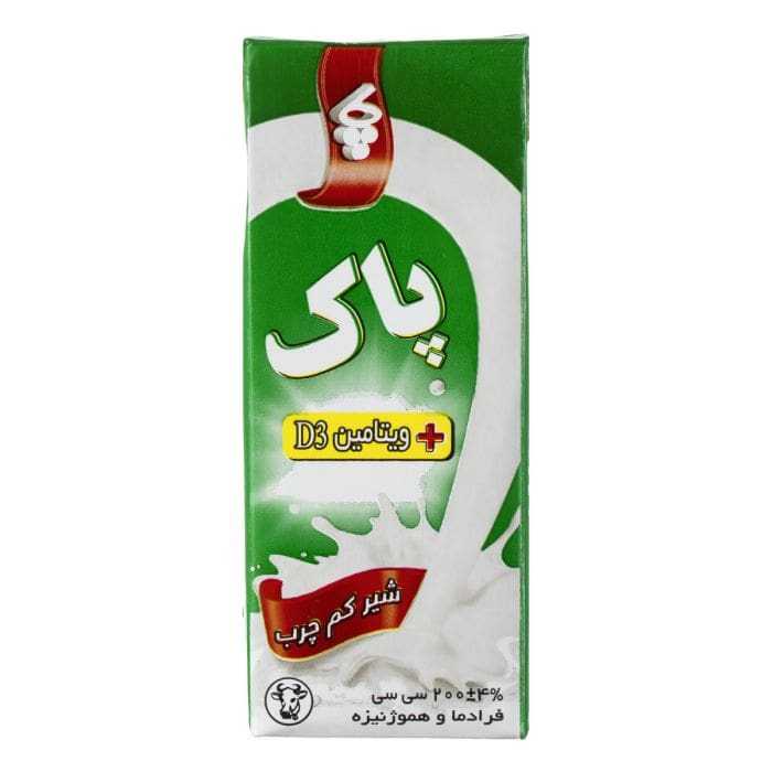 شیر کم چرب غنی شده با ویتامین دی پاک 200 میلی لیتری شیر کم چرب غنی شده با ویتامین دی پاک 200 میلی لیتری